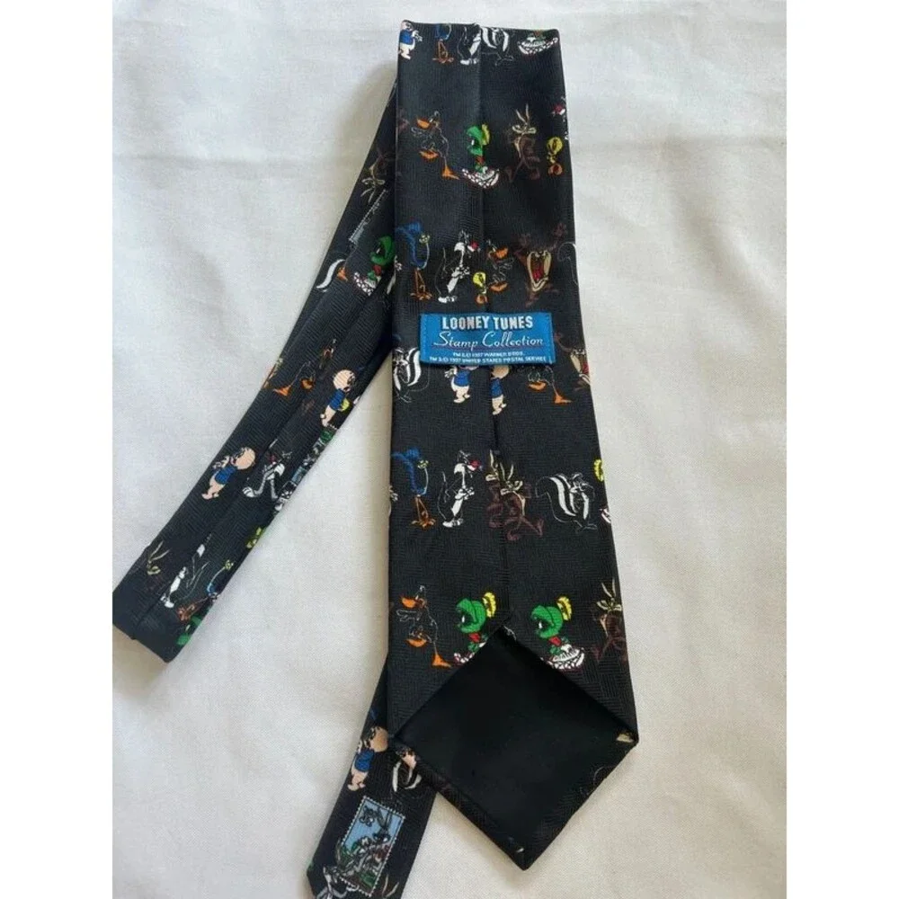 Vintage Looney Tunes Stamp Collection Tie Cartoon